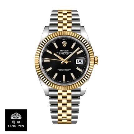 Rolex Datejust 126333 Yellow Gold & Steel Black Dial Jubilee Replica