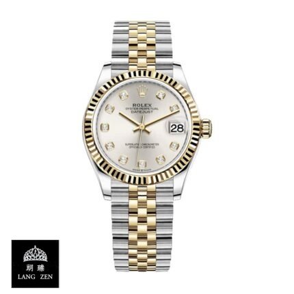Rolex Datejust 278273 Steel And Yellow Gold Silver With Diamond Dial Replica
