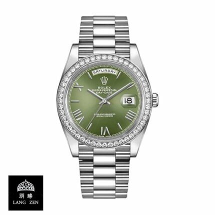 Rolex Day Date Olive Diamond Replica