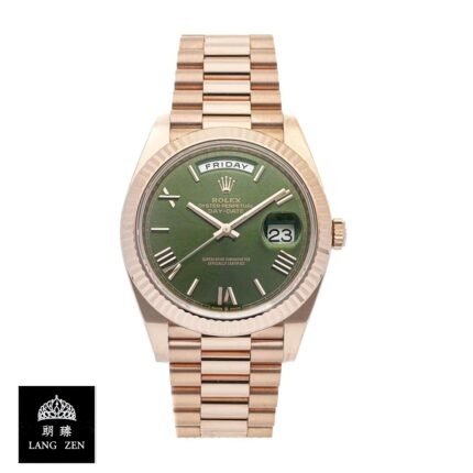 Rolex Day-Date Rose Gold President Green Roman Dial 228235 Replica