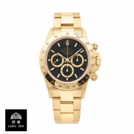 Rolex Daytona Cosmograph Yellow Gold Black Dial 16528 Oyster Replica