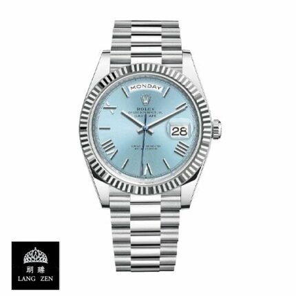 Rolex Day Date Ice Blue Grooved Replica